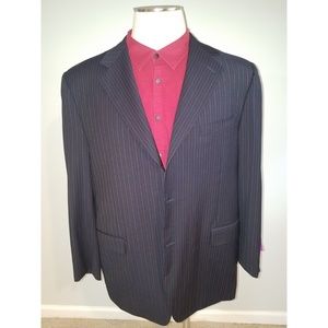 Canali 100% Wool 3 Button Pinstripe Blazer (46R)